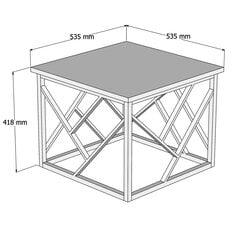 Kohvilaud Kalune Design Woda, valge/must цена и информация | Журнальные столики | hansapost.ee