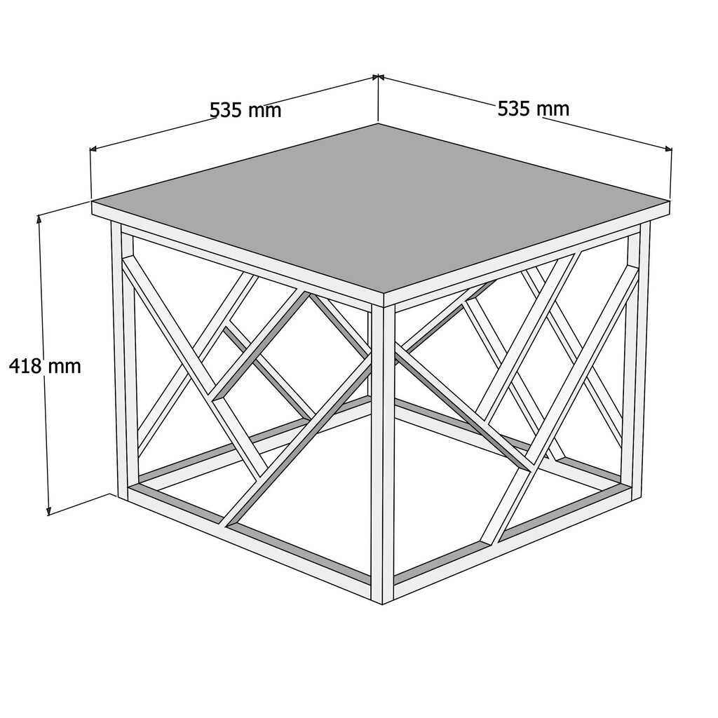 Kohvilaud Kalune Design Woda, valge/must hind ja info | Diivanilauad | hansapost.ee