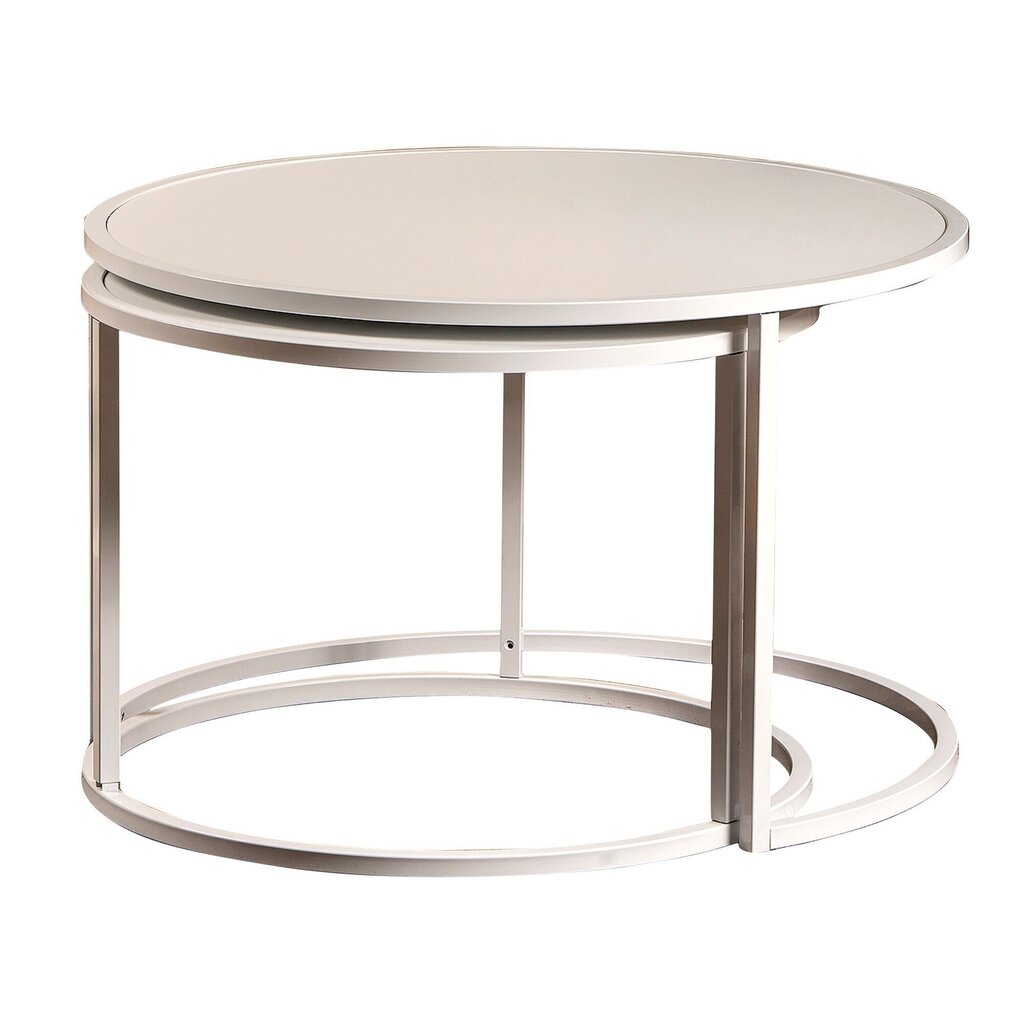 2-laua komplekt Kalune Design Tamburis, valge hind ja info | Diivanilauad | hansapost.ee
