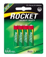 Rocket Heavy Duty AAA patareid, 4 tk hind ja info | Patareid | hansapost.ee