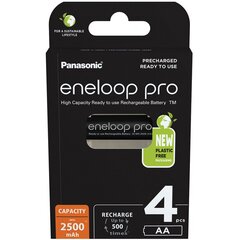 Panasonic eneloop аккумуляторные батарейки pro AA 2500 4BP цена и информация | Батареи | hansapost.ee