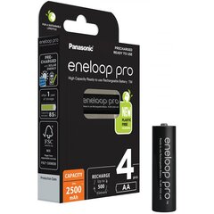 Panasonic eneloop аккумуляторные батарейки pro AA 2500 4BP цена и информация | Батареи | hansapost.ee