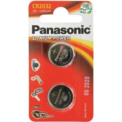 Panasonic patarei CR2032/2B цена и информация | Батарейки | hansapost.ee