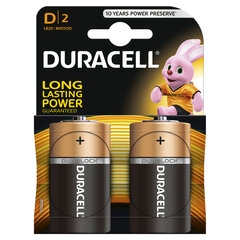 Patareid Duracell D LR20 2 tk hind ja info | Duracell Remondikaubad, sanitaartehnika ja kütteseadmed | hansapost.ee