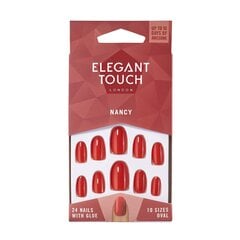 Kunstküüned Elegant Touch Polish Nails Nancy, Ovaalsed, punased hind ja info | Maniküüri ja pediküüri tarvikud | hansapost.ee