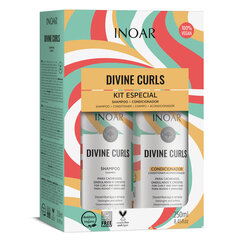 Lokkis juuste hoolduskomplekt INOAR Divine Curls Duo Kit: šampoon 250 ml + palsam 250 ml цена и информация | Шампуни | hansapost.ee