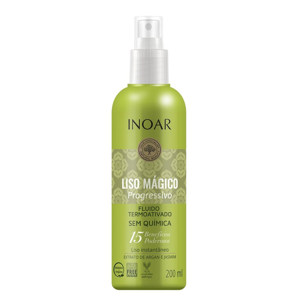 Juuksesprei INOAR INOAR Liso Magico Progressivo 200 ml hind ja info | Juuksemaskid, õlid ja seerumid | hansapost.ee