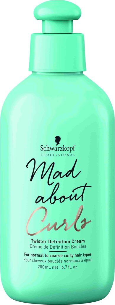 Juuksekreem lokkis juustele Schwarzkopf Professional Mad About Curls Twister Definition 200 ml цена и информация | Juuste viimistlusvahendid | hansapost.ee