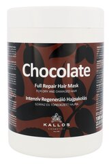 Восстанавливающая маска для волос Kallos Chocolate Full Repair Hair Mask, 1000 мл цена и информация | Маски, масла, сыворотки | hansapost.ee