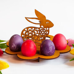 Подставка для пасхальных яиц "Коричневый зайчик" цена и информация | Праздничные декорации и посуда | hansapost.ee