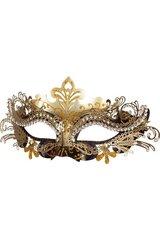 Veneetsia näomask, must / kuld hind ja info | Kostüümid ja maskid | hansapost.ee