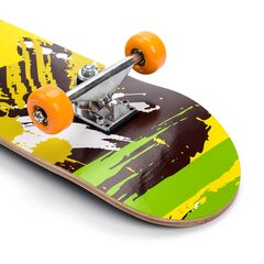 Скейтборд Meteor Wooden, 76 см, желтый цена и информация | Скейтборды | hansapost.ee