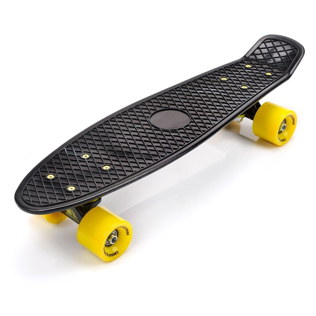 Rula Meteor Pennyboard, must/kollane hind ja info | Rulad | hansapost.ee