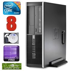 HP 8100 Elite SFF i5-650 8GB 1TB GT1030 2GB DVD WIN10Pro цена и информация | Стационарные компьютеры | hansapost.ee