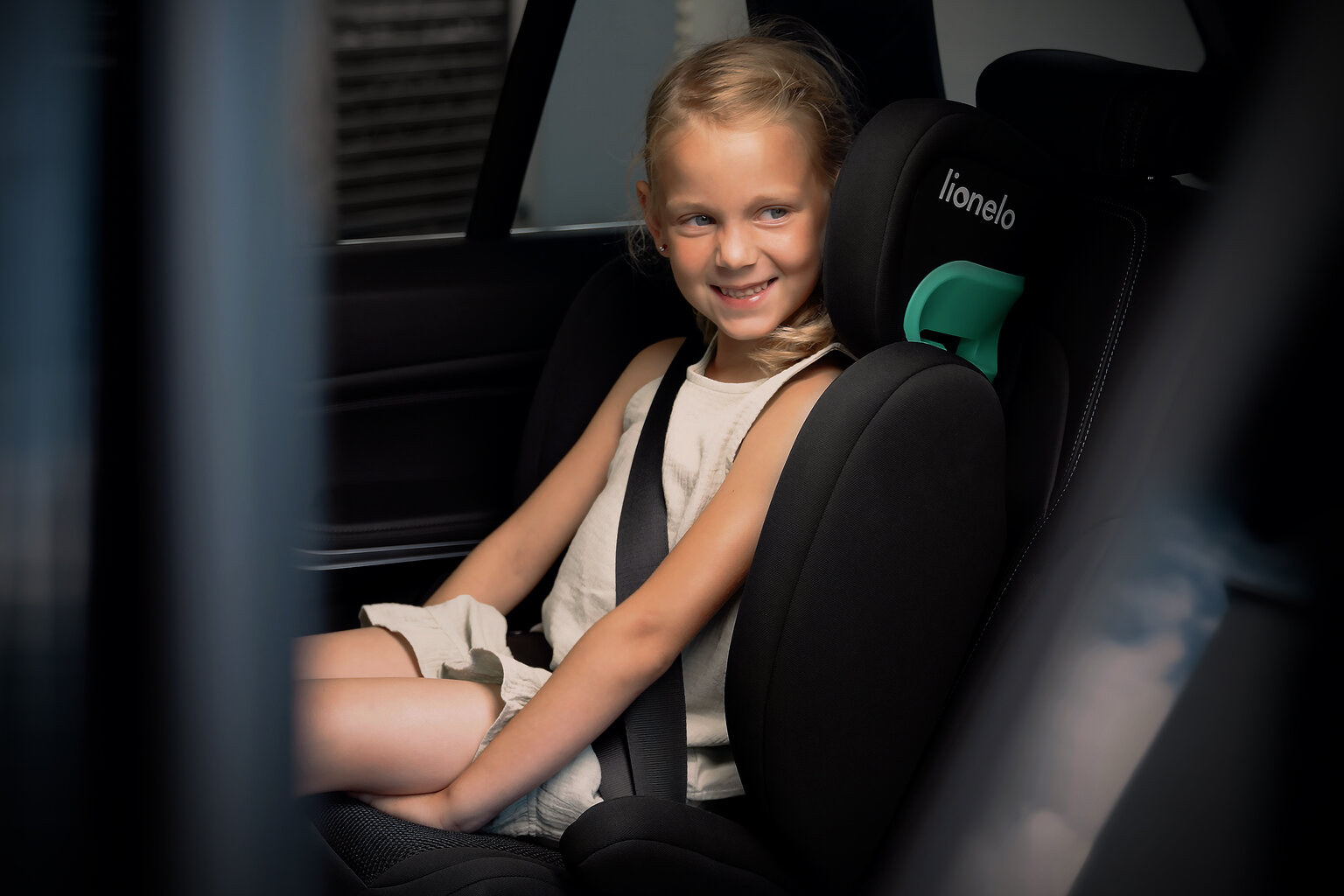 Turvatool Lionelo Hugo Isofix, 15-36 kg, leather black hind ja info | Turvatoolid ja turvahällid | hansapost.ee