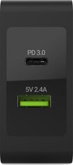 Зарядное устройство Green Cell USB-C 45 Вт PD с кабелем USB-C и дополнительным портом USB для ASUS ZENBOOK, HP Spectre, HP Envy X2 и других  цена и информация | Зарядные устройства для телефонов | hansapost.ee