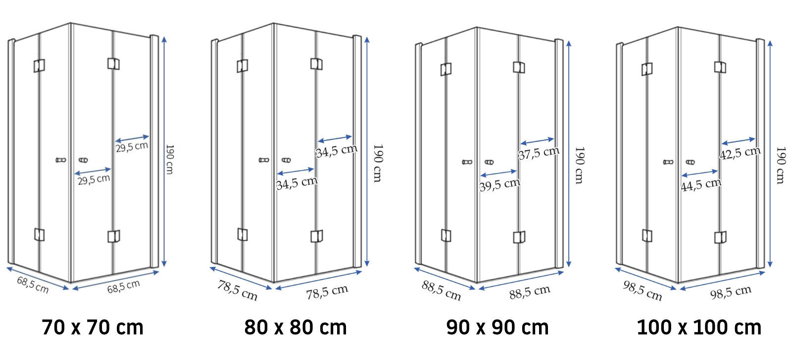 Dušikabiin REA Fold, 90x90 hind ja info | Dušikabiinid | hansapost.ee