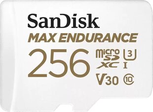 MicroSDXC mälukaart 256GB SanDisk MAX ENDURANCE : SDSQQVR-256G-GN6IA price and information | Fotoaparaatide mälukaardid | hansapost.ee