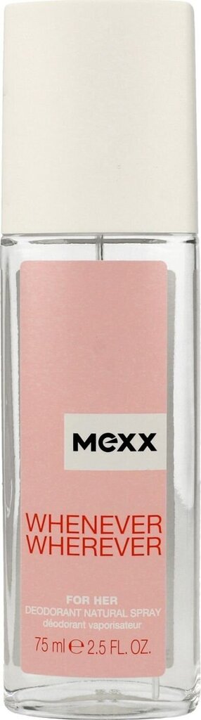 Spreideodorant naistele Mexx Whenever Wherever for Her 75 ml цена и информация | Dušigeelid ja deodorandid naistele | hansapost.ee