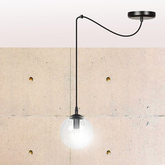Emibig подвесной светильник Gigi 1 Black/Transparent цена и информация | Потолочный светильник, 38 x 38 x 24 см | hansapost.ee