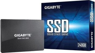 SSD|GIGABYTE|240GB|SATA 3.0|Скорость записи 420 МБайт/с|Скорость чтения 500 МБайт/с|2,5"|TBW 100 ТБ|MTBF 2000000 часов|GP-GSTFS31240GNTD цена и информация | Внутренние жёсткие диски (HDD, SSD, Hybrid) | hansapost.ee