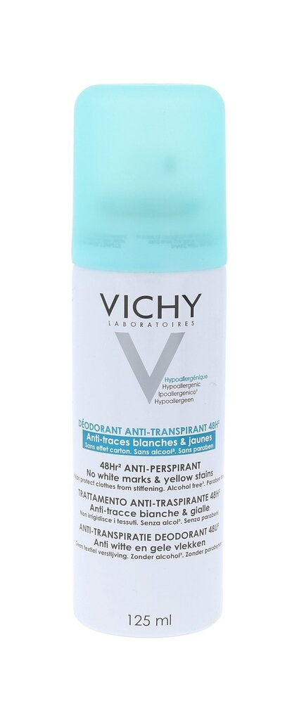 Spreideodorant antiperspirant Vichy 48 Hour No Trace 125 ml цена и информация | Deodorandid | hansapost.ee