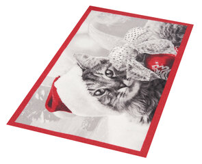 Uksematt Hanse Home Printy Christmas Cat, 45x75 cm price and information | Uksematid | hansapost.ee