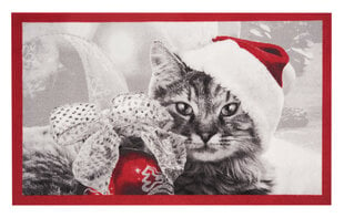 Uksematt Hanse Home Printy Christmas Cat, 45x75 cm hind ja info | Uksematid | hansapost.ee