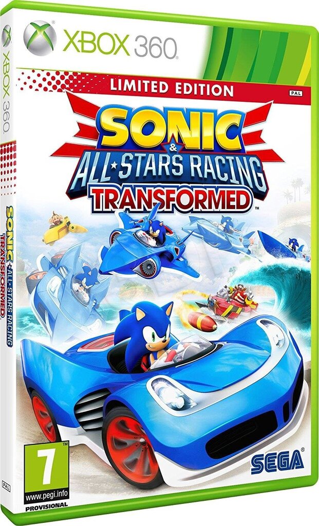 Gra Xbox 360 SONIC ALL STARS RACING TRANSFORMED XBO hind ja info | Konsooli- ja arvutimängud | hansapost.ee