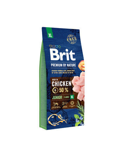 Brit Premium by Nature Junior XL koeratoit 15 kg цена и информация | Koerte kuivtoit ja krõbinad | hansapost.ee