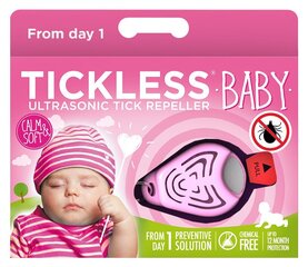 TickLess Baby ultraheliripats puukide ja kirpude vastu lastele, roosa hind ja info | Sääsetõrje | hansapost.ee
