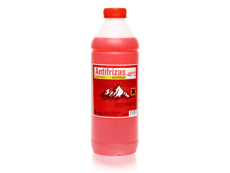 Antifriis punane – 40°C 1kg hind ja info | Klaasipesuvedelikud ja jahutusvedelikud | hansapost.ee