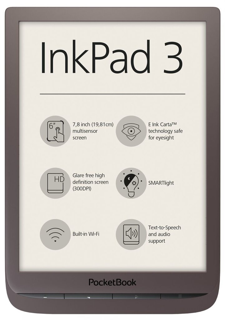 E-luger PocketBook InkPad 3, PB740-X-WW hind ja info | E-lugerid | hansapost.ee