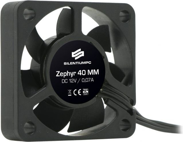 SilentiumPC Zephyr 40 Arvuti korpus Ventilaator 4 cm Must hind ja info | Arvuti ventilaatorid | hansapost.ee