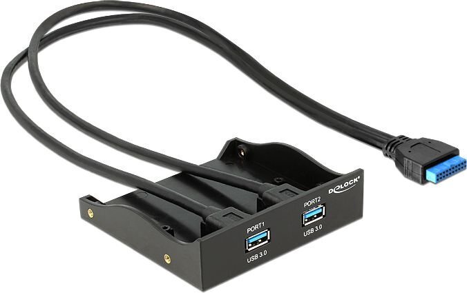 Delock 2 ports Front Panel USB 3.0 with internal 19 pin head connector (61896) цена и информация | Korpuste lisatarvikud | hansapost.ee