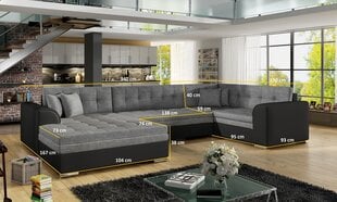 Мягкий угловой диван Damario, темно-серый/черный цена и информация | Угловые диваны | hansapost.ee