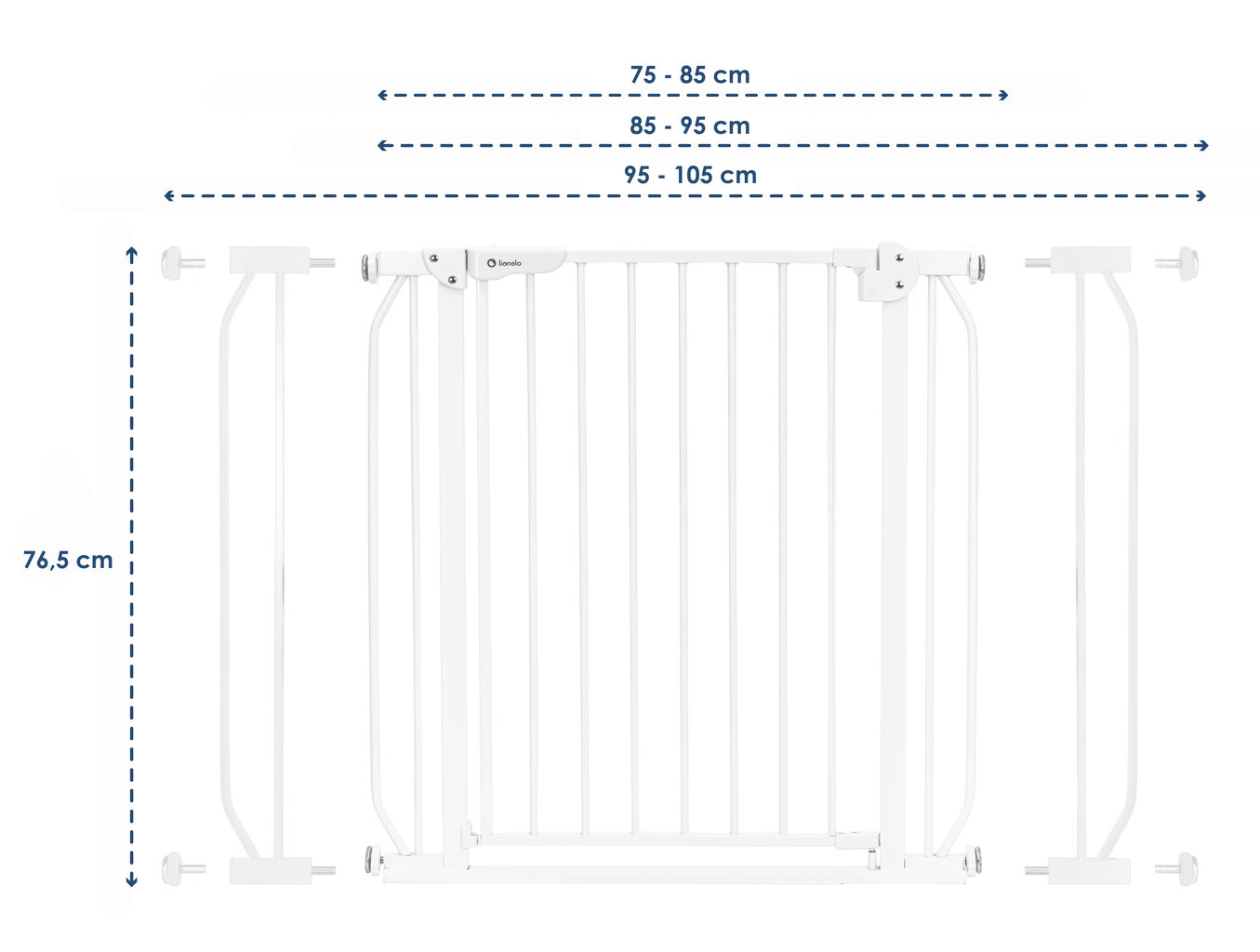 Turvavärav Lionelo Truus Slim LED, white hind ja info | Ohutustarvikud lastele | hansapost.ee