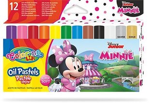 Масляные мелки Colorino Disney Junior Minnie, 12 цветов цена и информация | Принадлежности для рисования, лепки | hansapost.ee