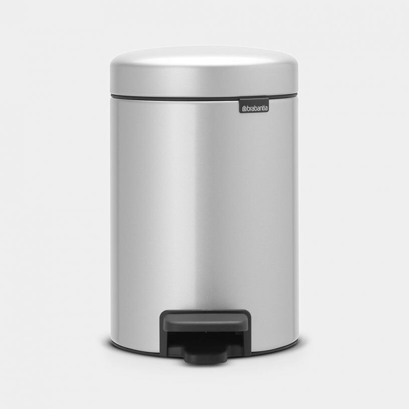 Pedaaliga prügikast 3l, NewIcon, metallic grey, Brabantia цена и информация | Prügikastid | hansapost.ee