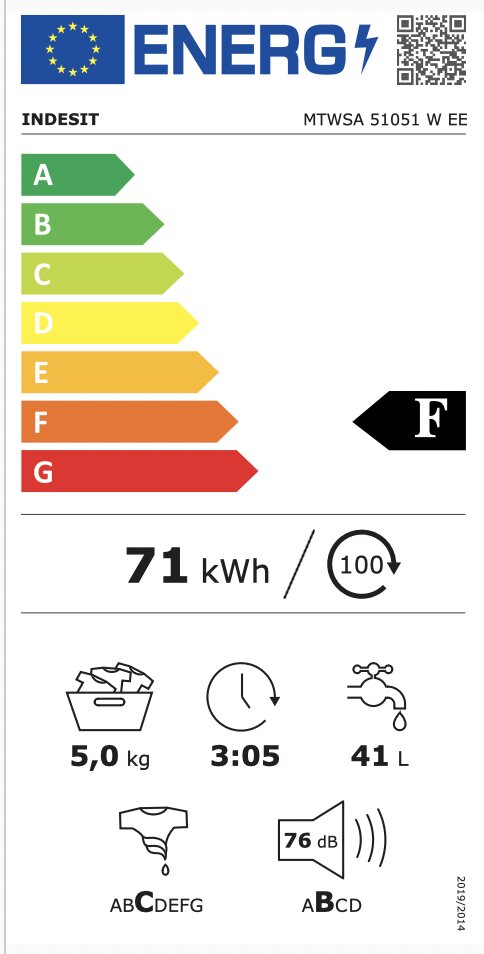 Indesit TWSA51051WEE hind ja info | Pesumasinad | hansapost.ee