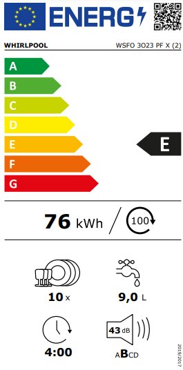 Whirlpool WSFO 3O23 PF X цена и информация | Nõudepesumasinad | hansapost.ee