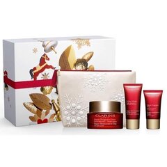 Kosmeetikakomplekt Clarins Super Restorative: päevakreem 50 ml + öökreem 15 ml + kätekreem 30 ml + kosmeetikakott цена и информация | Кремы для лица | hansapost.ee