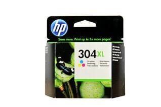HP 304XL Tri-color Original Ink Cartridge (300 pages) hind