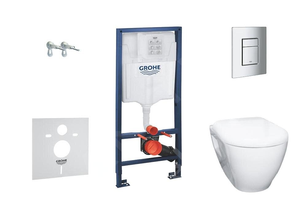 Seinale kinnitatav WC-potikomplekt Grohe Serel 5in1 hind ja info | WС-potid | hansapost.ee