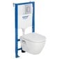 WC komplekt Grohe Serel 5in1: WC varjatud raam + WC + nupp + aeglaselt sulguv kaas + fresh lõhnakonteiner + helikindel tihend hind ja info | WС-potid | hansapost.ee