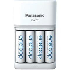 Panasonic eneloop charger BQ-CC55 + 4x1900 цена и информация | Зарядные устройства для аккумуляторов | hansapost.ee