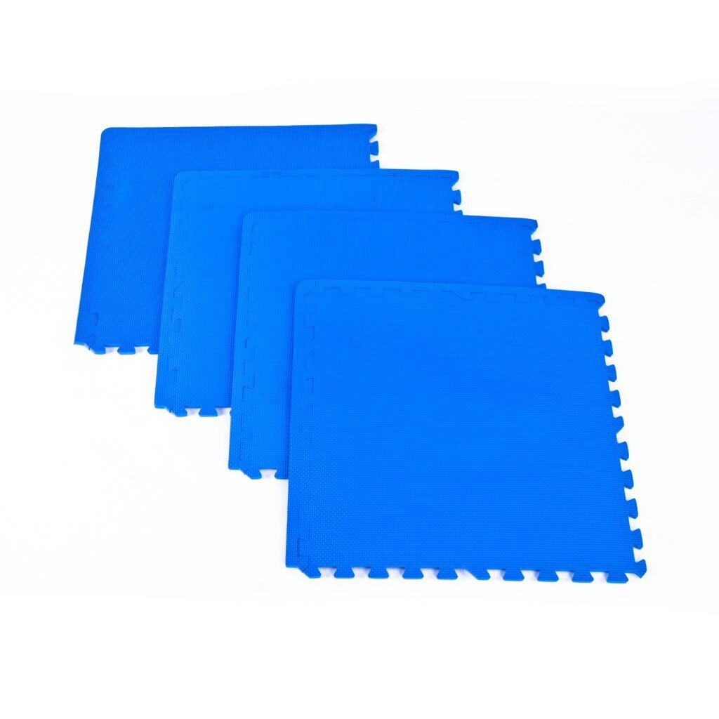 Kaitsev põrandamatt Spokey Scrab 61x61x1,2 cm, 4 tk, sinine hind ja info | Trenažööride tarvikud | hansapost.ee