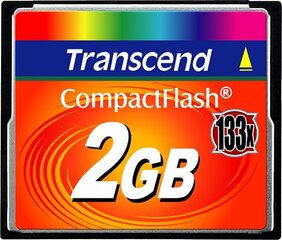 Карта памяти Transcend CompactFlash 2GB/MLC TS2GCF133 цена и информация | Карты памяти для фотоаппаратов, камер | hansapost.ee