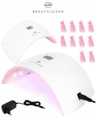 Набор лампа для ногтей Beautylushh Sun 9S 24Вт + 10 зажимов для ногтей цена и информация | Оборудование для маникюра и педикюра | hansapost.ee