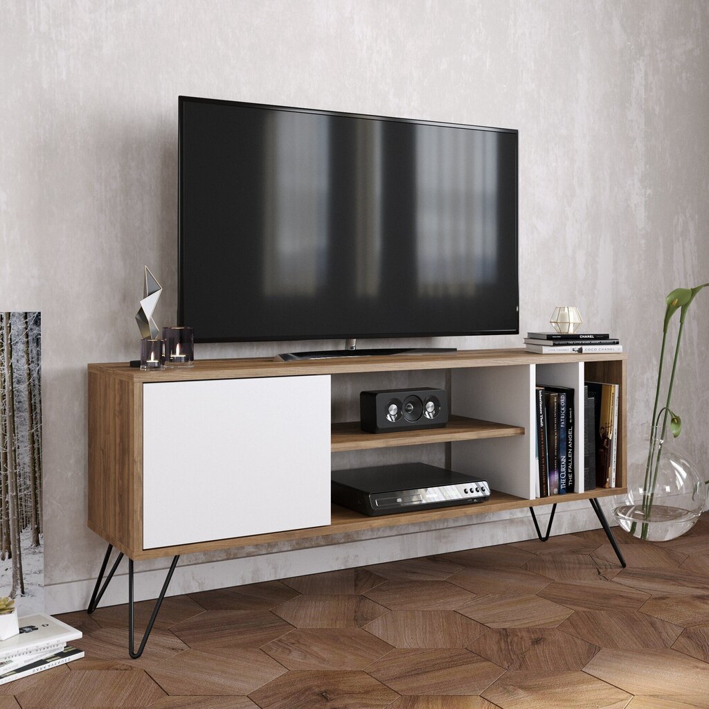 TV laud Kalune Design Mistico 140 cm, pruun/valge hind ja info | Televiisori alused | hansapost.ee